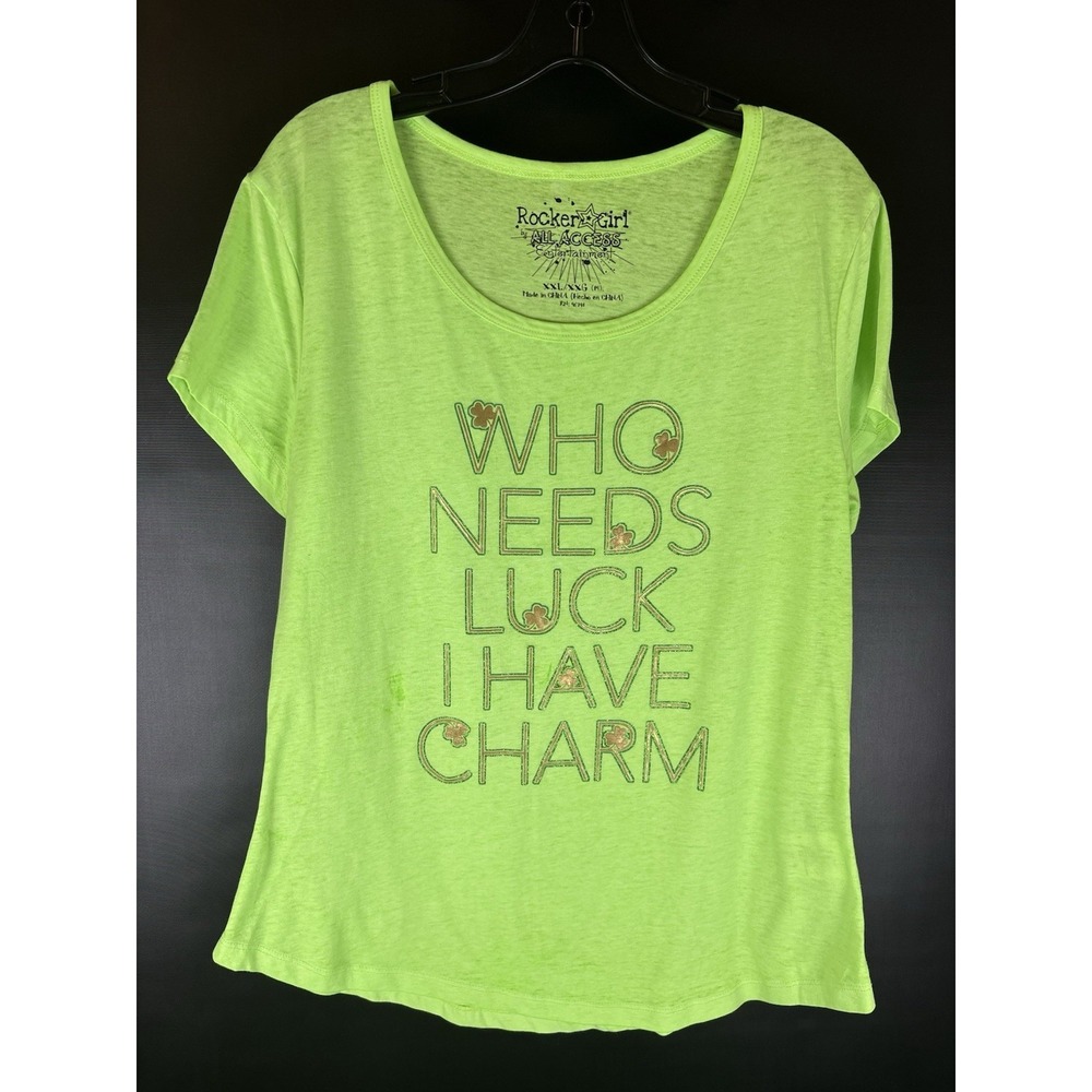 Neon Green Rocker Girl by ALL ACCESS Entertainment Graphic T-Shirt